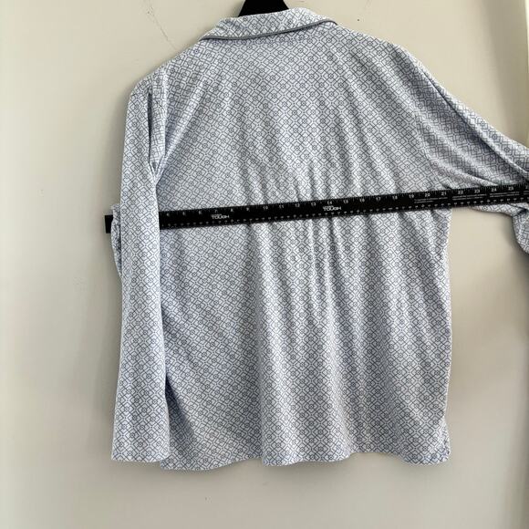 Laura Ashley Women's Matching Pajama Set Blue Button Down Cozy Pants Size XL - Picture 6 of 7